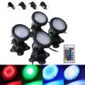 IP68 Waterproof LED Underwater Light Lamp 12V RGB Spot Light Swiming Pool Fish Tank Aquarium Garden Fountains Spotlights-2 light. 