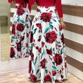 Fashion Women Long Sleeve Floral Boho Print Long Maxi Dress Ladies Casual Dress. 