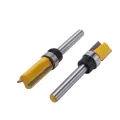 3Pcs 1/4 Inch Flush Trim Router Bit Pattern Bit Top & Bottom Bearing 1/2 inch Blade Template Edge Wood Trimmer Cutter Carpenter. 