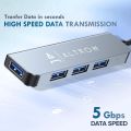 ALTRON USB 3.0 Hub 4 Port USB C Ultra Slim Hub Power for Laptop Smartphone PC Flash Drives Mouse Keyboard Laptop. 