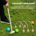 Replacement Croquet Wickets Premium Croquet Wickets Set 5pcs Heavy-duty Sticks Cotton Rope Goal for Lawns Backyards Parks Ideal for Experienced Player Croquet Set. 
