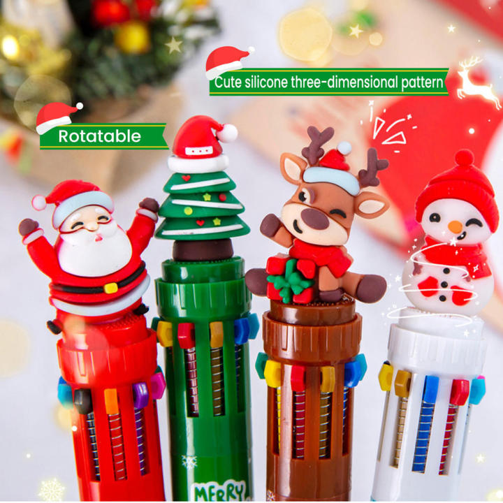 Pen%20Color%20Pen%20Santa%20Claus%20Ballpoint%20Pen%200.5mm%20School%20Stationery%20Kids%20Gifts%201PC%20Christmas%2010%20color%20Ballpoint%20Pen%20Student%20Press%20-%20Image%203