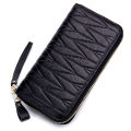 Genuine Leather Long Zipper Card Holder Wallets RFID Business Credit Card Holder Women Clutch Wallets Passport Holder Coin Purse. 