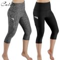 【HOT】 2022 Yoga Pants Women Calf-Length Pants Capri Pant Sport Leggings Women Fitness Yoga Gym High Waist Leggins Black Dropshipping. 