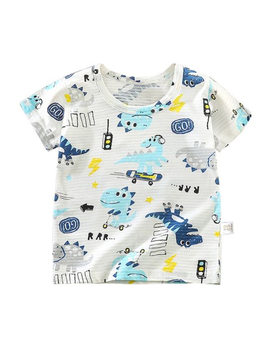 LJMOFA%20Summer%20Round%20Neck%20Short%20Sleeve%20T%20Shirt%20For%20Kids%20Boy%20Dinosaur%20T-shirts%20Thin%20Cartoon%20Children%20Tops%20Kids%20Outfits%20D122%20-%20Image%203