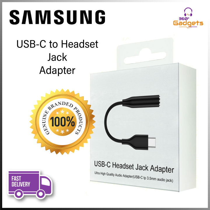 Genuine SAMSUNG USB Type C to Headphone Jack Adapter 3.5mm Earphone Audio Cable