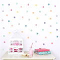 Watercolor Watercolor dots wall stickers Vibrant Hand drawn Colorful Circles hand drawn wall decals Removable Pink blue wall. 