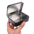 1PC Frosted Household Iron Storage Box Metal Box Tin Plated Container Empty Hinged Lid Small Empty Storage Box CVFHHH. 