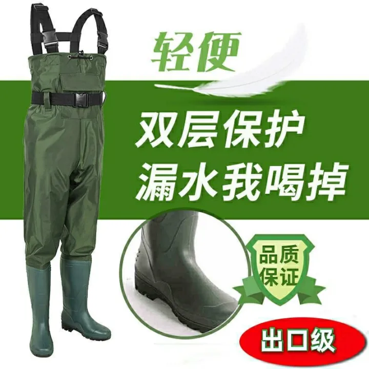 Thickened%20Double%20Kneecap%20Wear-Resistant%20Double%20Sole%20Wader%20Leather%20Shorts%20Integrated%20Full%20Body%20Waist%20Fishing%20Rain%20Pants%20Waterproof%20Waders%20-%20Image%208