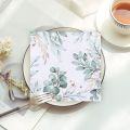 20pcs Green Printed Napkins Papers Mouth Wiping Cloth Paper Towels Party Celebrations Table Plate Placement Napkin Towels. 