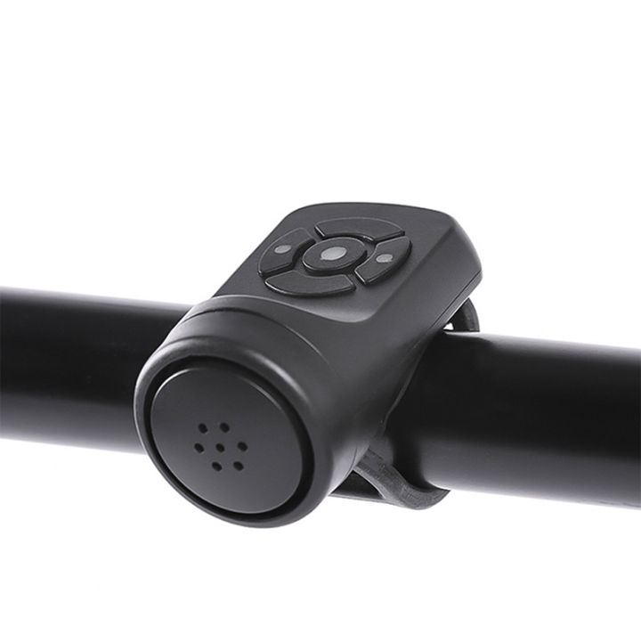 Bicycle Electric Horn Black ABS USB Rechargeable Bicycle Cycling