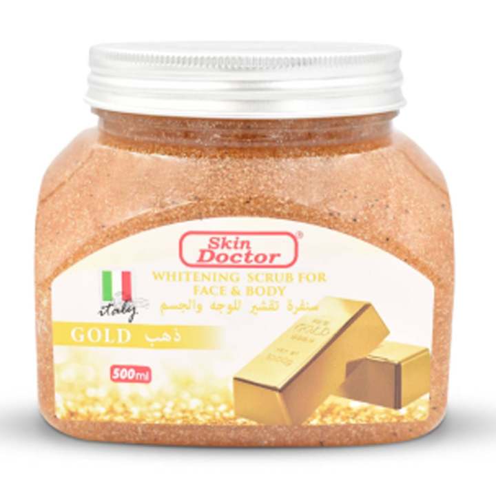 SKIN DOCTOR - GOLD WHITENING SCRUB FOR FACE & BODY - 500G