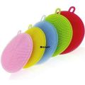 Multipurpose Kitchen Silicone Scrubber Non Stick Dishwashing Cleaning Sponge 5 Colors（5 Pieces）. 