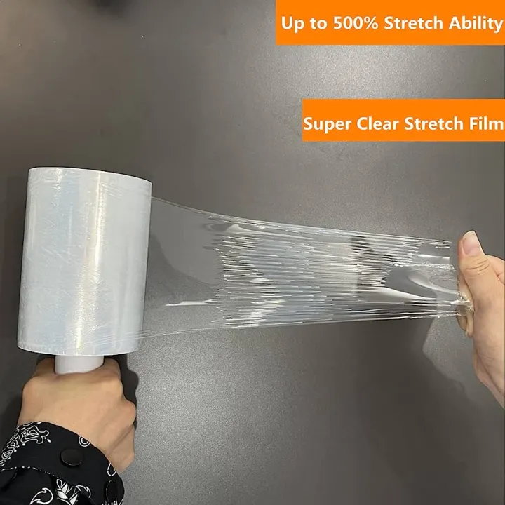 6cm 100m Stretch Wrap Roll Transparent Packing Film Industrial Stretch Hand Wrap