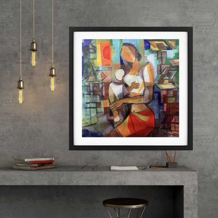Art%20Print%20Wall%20Poster%20Wall%20Pictures%20Painting%20Wall%20Art%20for%20Bedroom%20Living%20Room%20Home%20Decor%20Frame%20Include%20%20Mother%20and%20Child%20Segar%20Painting%20Framed%20Lithograph%2075cm%20x%2076cm%20-%20Image%204