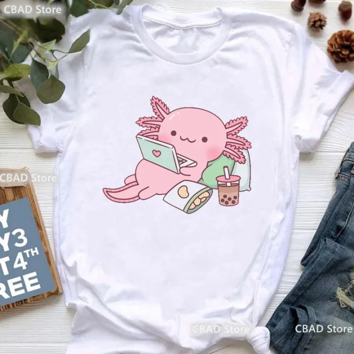 Chubby%20axolotl%20enjoys%20bubble%20tea%20print%20t%20shirt%20Girls%20cute%20koala%20bear/guinea%20pig%20tshirt%20women%20Harajuku%20kawaii%20clothes%20T-shirt%20-%20Image%203