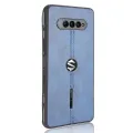 (Stock available) For Xiaomi Black Shark 4 / Black Shark 4 Pro Shockproof Sewing Cow Pattern Skin PC + PU + TPU Case(Red). 