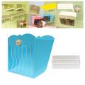 Bunny Hay Manger Grass Shelf Food Dispenser Guinea Pig Hay Feeder Blue. 