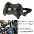 Motorcycle Back Seat Safety Armrest, Passenger Grip Grab Handle Non-Slip Strap Seat Belt Protection. 
