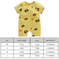 Cotton Short-Sleeved Jumpsuit for Baby Boys and Girls. 