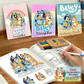 Bluey Coloring and Activity Book for Kids – Fun Trace, Draw & Color Pages Featuring Bluey & Family – Perfect Gift for Children. 