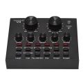 2X V8 Sound Card Audio Set Interface External USB Live Microphone Sound Card Bluetooth Function for Singing Recording. 