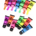 Body Face Paints Set 10ml Face Fluorescent Glow Paint Kids Makeup Luminous Color Body Art Painting Festival Painting Neon Cosplay Pigment Halloween. 