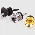 Replacement Guitar Strap Locks Parts Chrome Belt Lock Buttons Buckle Guitar Essories Silver Black Color. 