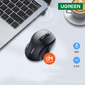 UGREEN 2.4G Wireless Mouse for Laptop, 1600 DPI Optical Tracking, 12-Month Battery Life, 6 Buttons, 15M Range 3 Adjustable DPI Levels Ergonomic Mouse Compatible with PC MacBook Chromebook. 