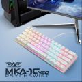 ARMAGGEDDON MKA 1C NEO LED BACKLIGHT MECHANICAL GAMING KEYBOARD (WHITE) BROWN SWITCH. 