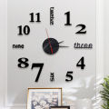 3D Wall Clock Mirror Wall Stickers Creative DIY Wall Clocks Removable Art Decal Sticker Home Living Room Decor 1Set. 