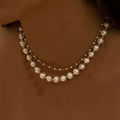 Trend Elegant Jewelry Wedding Multilayer Big Pearl Necklace For Women Fashion Imitation Pearl Gold Beads Choker Necklace N0401. 