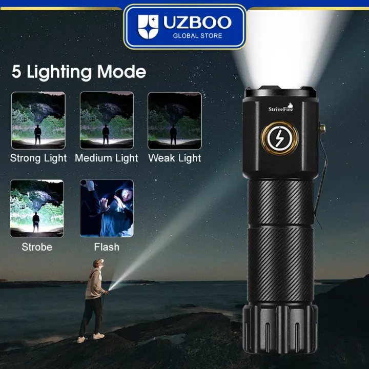 UZBOO%20Upgrade%20Mini%20Flashlight%20Extension%20Tube%20High%20Bright%20Flashlight%20LED%20Torch%20Light%20Outdoor%20Pocket%20Size%20Flashlight%20Rechargeable%20Waterproof%20Torch%20Light%20for%20Hiking%20Hunting%20Camping%20-%20Image%205