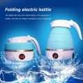 Foldable Electric Kettle Mini Food Stainless Steel Silicone Kettle Travel Home Automatic Power Off Easy to Carry Simple Operation. 
