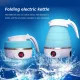 Foldable Electric Kettle Mini Food Stainless Steel Silicone Kettle Travel Home Automatic Power Off Easy to Carry Simple Operation. 