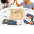 Wooden Multiplication Board Educational Multiplication Game Board For Learning. 