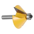LKPCIGCXM 2Pc 8mm Shank Large 45 Degree Chamfer&Bevel Edging Router Bit Wood Cutting Tool Woodworking Router Bits. 