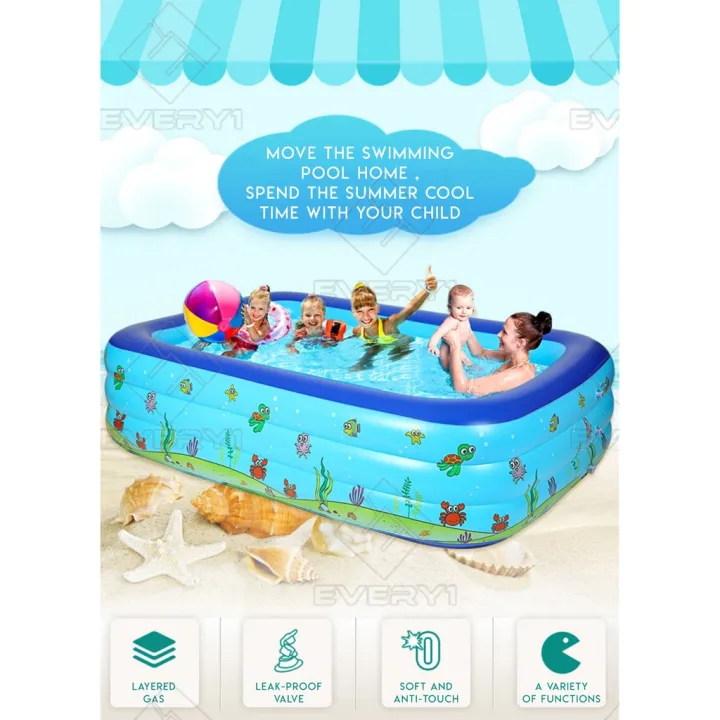 INTIME%203.05M%20(YT-326A)%20Inflatable%20Family%20Swimming%20Pool%203%20Layer%20Extra%20Large%20Rectangular%20Kids%20Swimming%20Pool%20Indoor%20Outdoor%20-%20Image%204