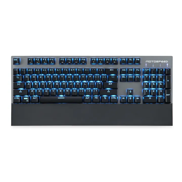 Motospeed GK89 2.4GHz Wireless / USB Wired Mechanical Keyboard with LED Blue Light 104Keys Wireless Gaming Keyboard For Gamer