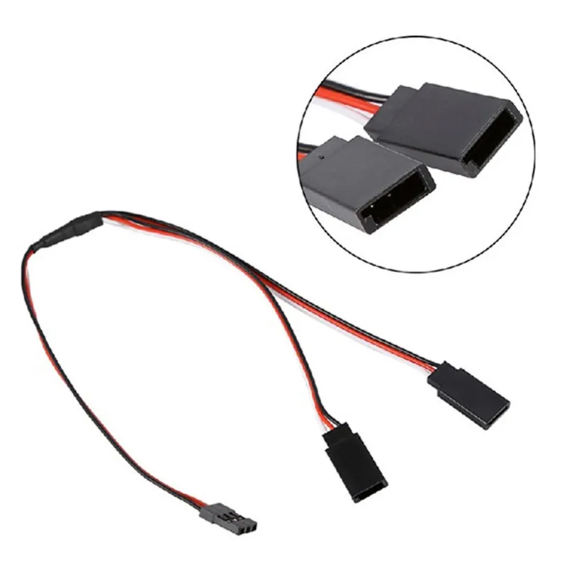 2X 15cm RC Servo Extension Y Cable Wire For JR Futaba Receivers - Car Helicopter