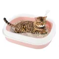 Large Cat Litter Tray with Scoop Open Top Cat Litter Box High Sided Anti Splashing Sturdy Easy to Clean Open Air Kitty Litter Box Cat Toilet for Kittens Cats Pet Supplies Poop Tray Pet Shit Tray Cat Pooper Tray Pet Poop Box Pet Pooper Box Kittens. 