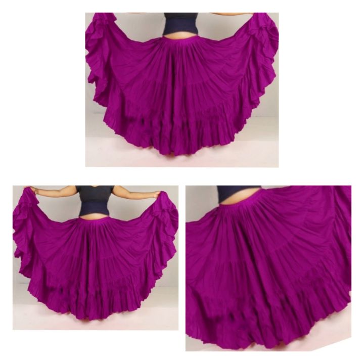 Ladies%20Full%20Flared%20Beautiful%20Long%20skirt%20plane%20magenta%20Colour%20-%20Image%202