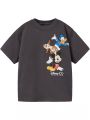 Mickey And Donald Duck Printed Tops Child's Fashion Solid Color Loose Thin Tees Outdoor Wear Short Sleeve Tshirts For 1-6Years. 