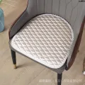 Chair Sand Negotiation Mat Commercial Horseshoe Plaid Makeup ～ Chess Placemat Semi-Round ins Nail Hair Chair Seat Net Red Chair ;. 