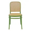 CLASSIC RATTAN STYLE PLASTIC DINING CHAIR. 