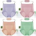 Hip Lifting 4 Cotton Underwear Belly Contracting Large Size Antibacterial Pants High Waist Strip   Women's Triangle Modal Breathable Argy Wormwood. 