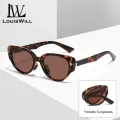 LouisWill Women Foldable Sunglasses Ladies' Retro Cat Eye Sunglasses Fashion Narrow Frame Sunglasses UV400 Protection Polarized Sunglasses Eyes Protection Eyewear Sun Glasses For Women Driving Hiking. 
