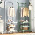 Standing Shelf, Floor-standing Corner Coat Rack Bedroom Clothes Hanger Easy Assembled Portable Clothing Rack Easy Assembled Shelf. 