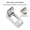 2 Ways HT-2 IP65 Waterproof Distribution Breaker Box Panel Installation PC ABS Plastic Outdoor Electrical MCB Solar Junction Box. 