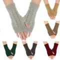 Knitted Wrist Arm Mittens Classic Winter Warm Fingerless Ladies Gloves Finger Fingerless Gloves for Women. 